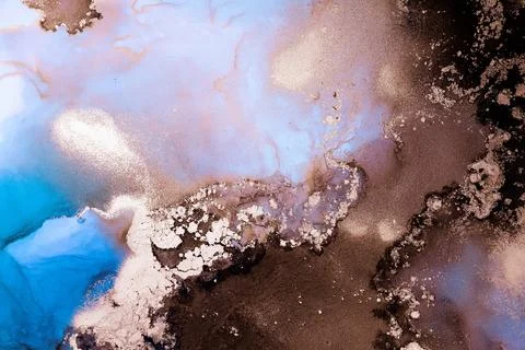 Marble ink abstract art from exquisite original painting for abstract background Stock Illustration