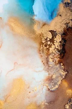 Marble ink abstract art from exquisite original painting for abstract background Stock Illustration