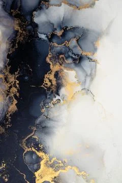 Marble ink abstract art from exquisite original painting for abstract background Stock Illustration
