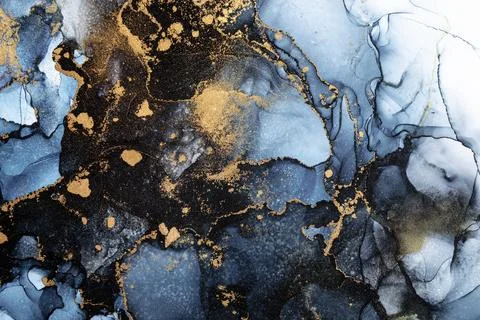 Marble ink abstract art from exquisite original painting for abstract background Stock Illustration