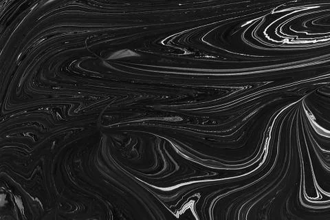 Marble ink pattern texture abstract background. black and white tone 스톡 사진