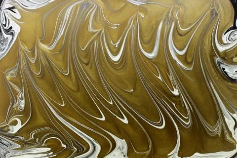 Marble ink pattern texture abstract background. black gold and white tone 스톡 사진