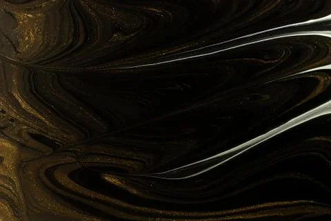 Marble ink pattern texture abstract background. black gold and white tone 스톡 사진