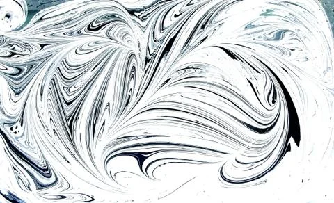 Marble ink pattern texture abstract background. blue and white tone 스톡 사진