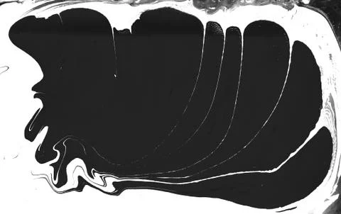 Marble ink pattern texture abstract background. black and white tone Stock Photos