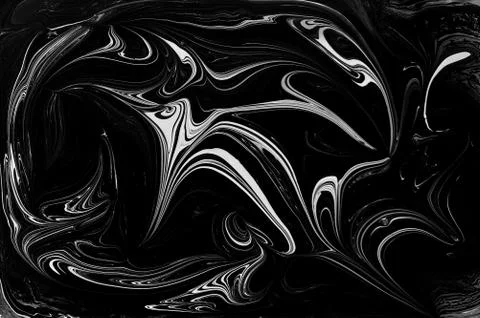 Marble ink pattern texture abstract background. black and white tone 스톡 사진