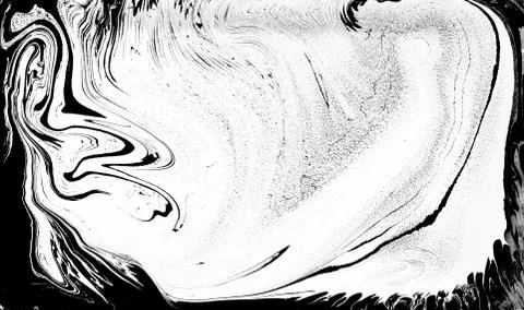 Marble ink pattern texture abstract background. black and white tone 스톡 사진