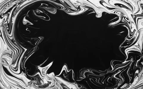 Marble ink pattern texture abstract background. black and white tone 스톡 사진
