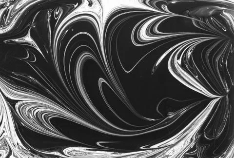Marble ink pattern texture abstract background. black and white tone Foto stock