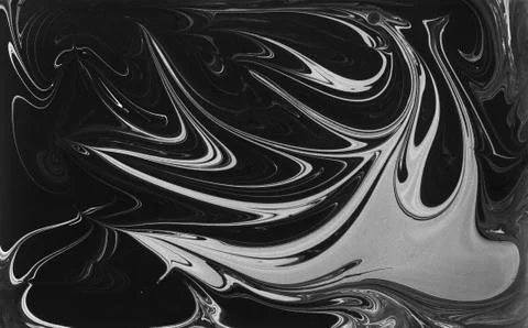 Marble ink pattern texture abstract background. black and white tone 스톡 사진