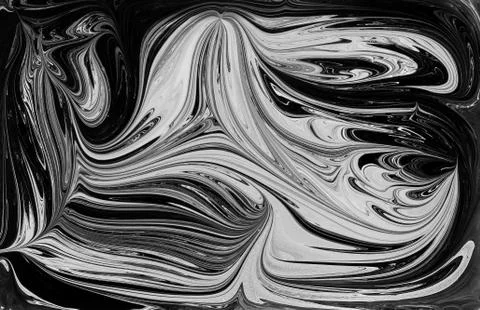 Marble ink pattern texture abstract background. black and white tone 스톡 사진