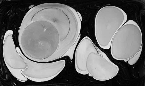 Marble ink pattern texture abstract background. black and white tone 스톡 사진