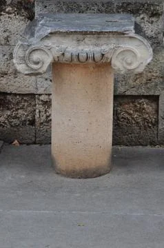 Marble ionic column Stock Photos