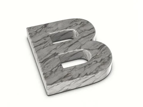 Marble letter B Stock Illustration