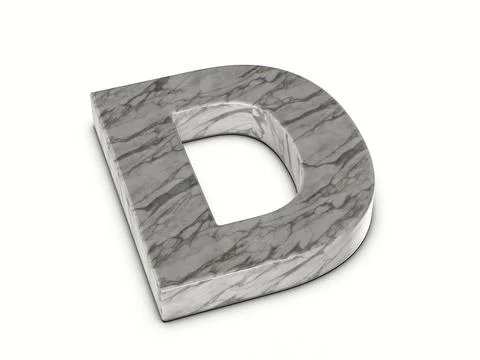 Marble letter D Stock Illustration