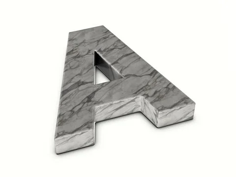 Marble letter A Stock Illustration