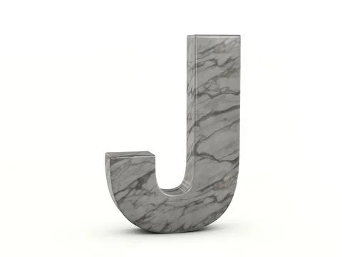 Marble letter J Stock Illustration