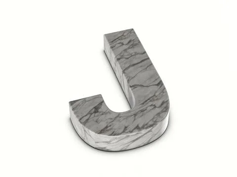 Marble letter J Stock Illustration