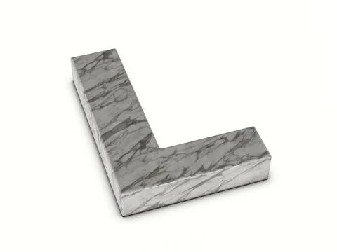 Marble letter L Stock Illustration