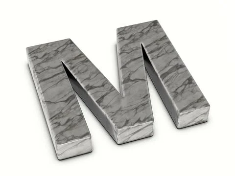 Marble letter M Stock Illustration