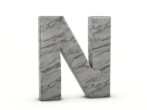 Marble letter N Stock Illustration