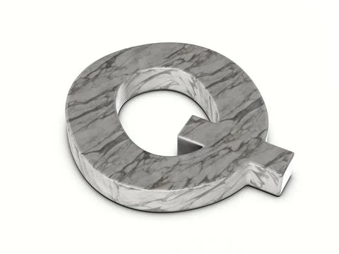 Marble letter Q Stock Illustration