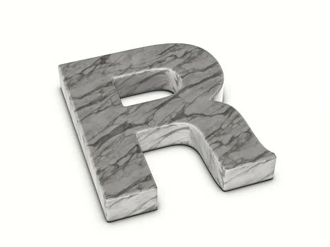 Marble letter R Stock Illustration