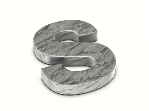 Marble letter S Stock Illustration