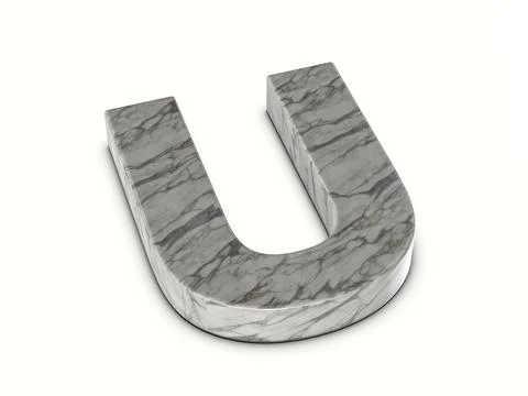Marble letter U Stock Illustration