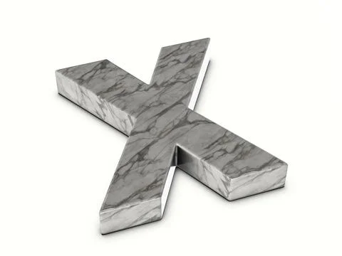 Marble letter X Stock Illustration