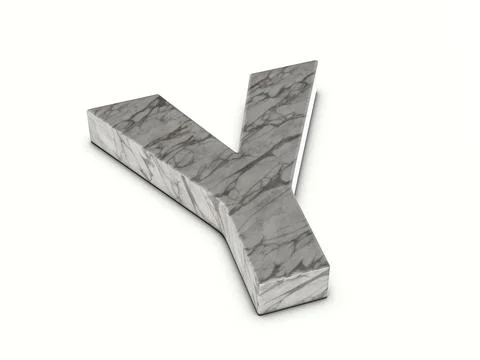 Marble letter Y Stock Illustration