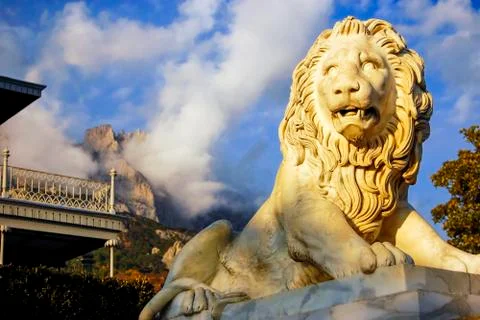 Marble lion Stock Photos