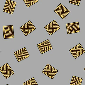 Marble maze fidget toy vector seamless pattern イラスト素材