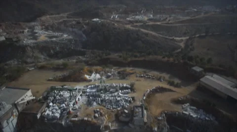 Marble Mining Aerial Stock Footage 54321885