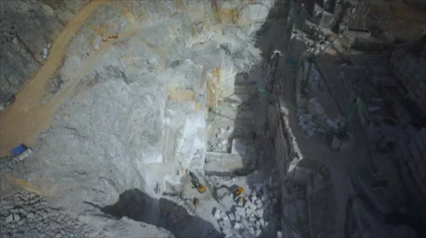 Marble Mining Aerial Stock Footage 54322480