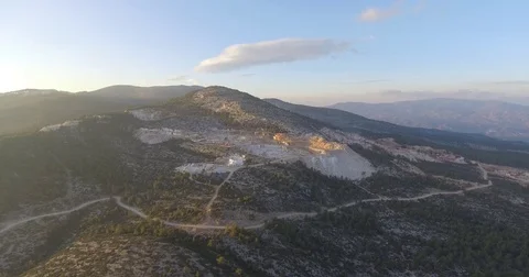 Marble Mining Field 4K Aerial Footage Stock Footage 70052455