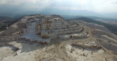 Marble Mining Field 4K  Aerial footage Stock Footage 70054007