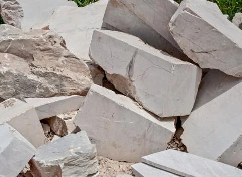 Marble mound rubble, background Stock Photos