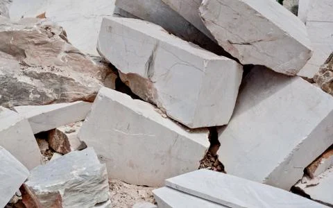 Marble mound rubble, background Stock Photos