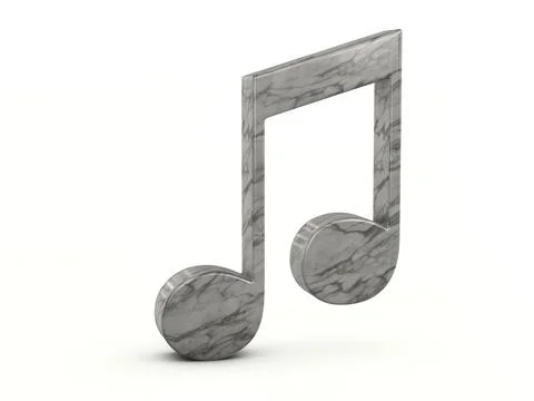 Marble music note symbol Stock Illustration