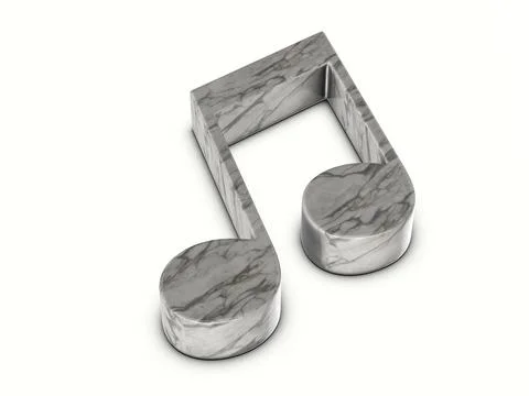 Marble music note symbol Stock Illustration