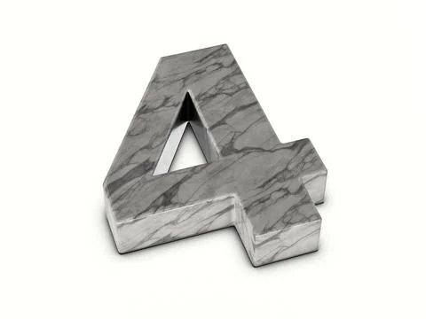 Marble number four Stock Illustration