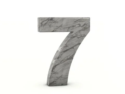 Marble number seven Stock Illustration