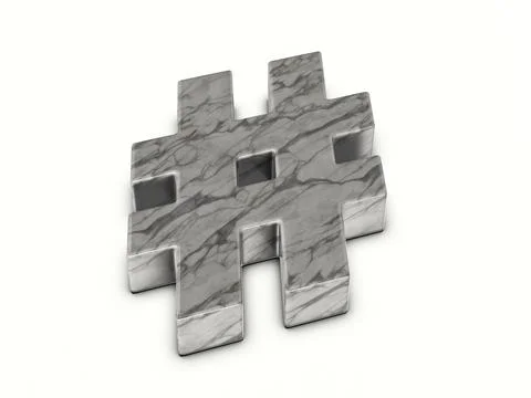 Marble number symbol Stock Illustration