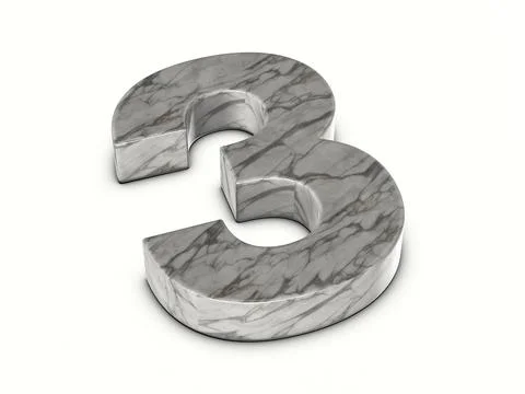 Marble number three Stock Illustration