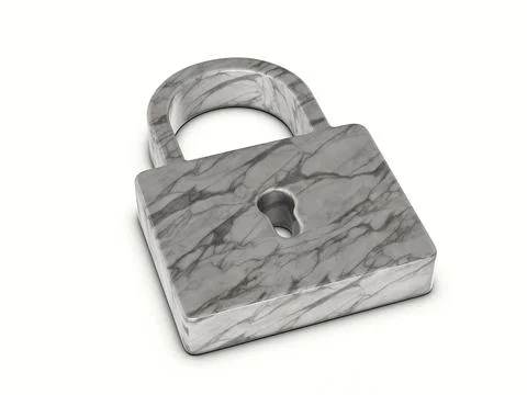 Marble padlock symbol Stock Illustration