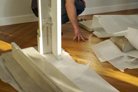 Marble parts assembling 写真素材