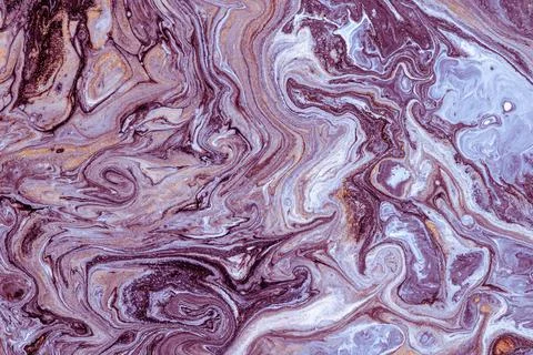 Marble pattern, abstract liquid paints background closeup. Stock Illustration