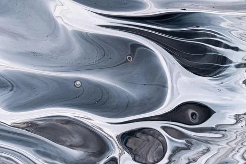 Marble pattern, abstract liquid paints background closeup. Stock Illustration