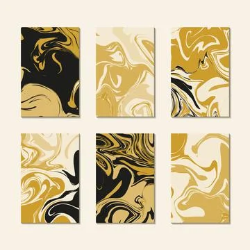 Marble pattern cards template vector Stock Illustration